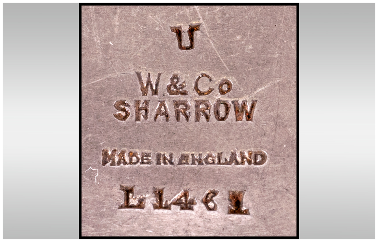 An English Pewter Snuff Box by Wilsons Co of Sharrow. No.L1456. The Hinged Lid, Embossed with a - Image 7 of 8