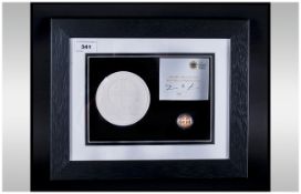 The Royal Mint The 2010 UK London £1 Limited Edition Gold Proof Coin In A Glazed And Framed