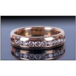 14ct Gold Diamond Eternity Ring, 10 brilliant cut Diamonds, weight 0.50cts. Channel set, weight