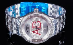Andre Belfort Grande Dame Red Diamond & Diamond Set Stainless Bezel Automatic Wristwatch model