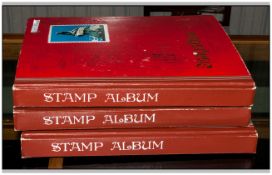 Three Large Stamp Albums Containing Mostly Mid To Late 20thC World Mint Stamps