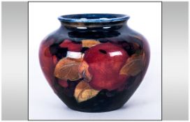 Moorcroft Global Shaped Small Vase ' Pomegranates and Berries ' Design. c.1930's. 2.75 Inches