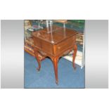 Edwardian Mahogany Drinks Table Cabinet with a counter lever closing action, when flaps open it