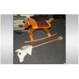 Rocking Horse comprising a  Horse on stick (Hobby Horse Type)