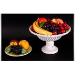Ceramic Fruit Bowl & Plate