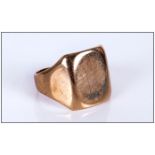 A 9ct Gold Gents Ring of Plain Form. Fully Hallmarked. Weight 7 grams. Ring Size P.