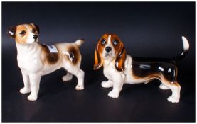 Coopercraft Two Figures Of Dogs, Dashund & Terrier