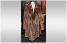 Ladies Full Length Musquash Coat