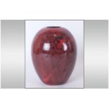 Carlton Wear Globular Shaped ''Studio Rouge'' Vase - Made in England. 7 inches in height.