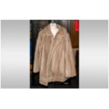 Ladies Blonde Mink Jacket, fully lined, collar with revers, slit pockets, hook & Loop fastenings.