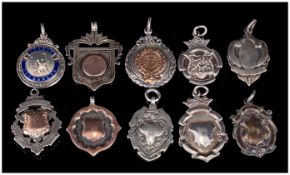 A Good Collection of Vintage Silver Medals / Fobs ( 10 ) In Total. Various Dates and Subjects. All