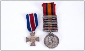 Boer War - Queens South Africa Medal 1899-1902 Six Clasps / Bars. 1/ Modder River. 2/ Transvaal.