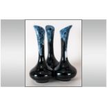 VB Pottery Three Part Bud Vase by Van Briggle the oldest continuing art pottery in the USA. Each 7''