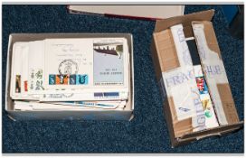 Two Shoe Boxes of GB First Day Covers, around one half typed and some approvals booklets.