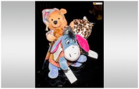 WITHDRAWN // ''Winnie The Pooh'' Official Disney Bean Bag Teddies / Toys. Including: Pooh As Leopard