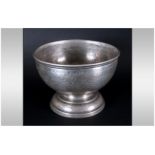 Tudric / Liberty & Co Planished Pewter Pedestal Bowl. Made For Liberty & Co. Numer 0831. 5 Inches