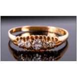 Antique 18ct Gold 5 Stone Diamond Ring. Fully Hallmarked.