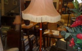 Wooden Standard Lamp With Shade