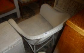 White Painted Wicker Chair