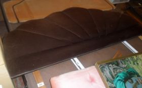 Brown Fabric Double HEadboard