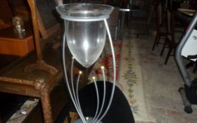 Metal Stand With Glass Vase