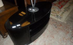 Gloss Black Oval TV Stand