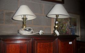 Pair Of Gold Lamps With Shades