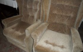 Pair Of High Back Cottage Chairs