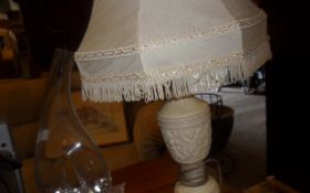 Carved Lamp Base With Shade