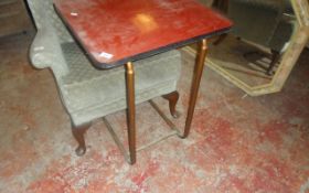 Red Over Knee Table