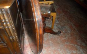 Round Wooden Table With Carved Centre Legs