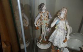 Boy & Girl Musician Statues