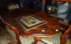Light Wooden Dining Table With 2 Chairs & Carvers