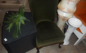 Green Felt Nursing Chair