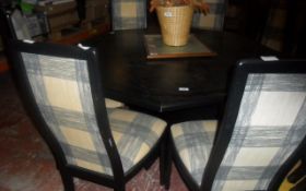 Black Hexagonal Table With 6 Chairs