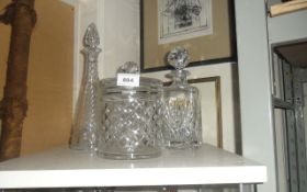 CutGlass Decanters & Ice Bucket