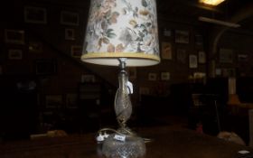 Glass & Brass Lamp Base & Shade