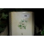 Flower Printed White Ceramic Pot Holder