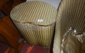 Gold Sprayed Wicker Basket