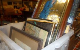 Box OF Assorted Framed Pictures