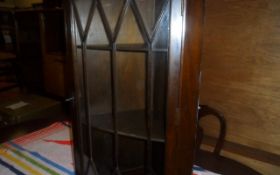 Wall Mounted Dark Wood Corner Unit