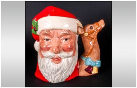 Royal Doulton Character Jug ' Santa Claus ' Style 2. D.6675. Issued 1982 Only. Designer M. Abberley.