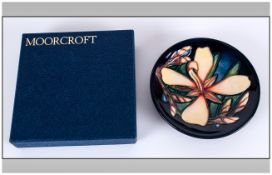 Moorcroft Members Collection Club Only - Coaster / Pin Dish ' Panache ' Pattern. Designer Sian