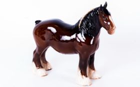 Beswick Horse Figure 'Shire Mare' Model Number 818 Designer A.Gredington. 8.5'' in height. Mint