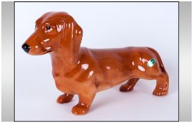 Beswick Dog Figure ' Dachshund ' Tan Colour way, Model Number 361. Designer Mr Watkin. Height 5.5