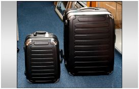 2 Hard Cased Suitcases Small And Large, Maker Eminent