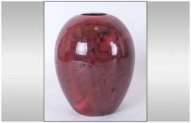 Carlton Wear Globular Shaped ''Studio Rouge'' Vase - Made in England. 7 inches in height.