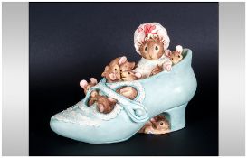 Border Fine Art Studios Beatrix Potter Money Box In The Form Of Hunca Munca With Her Babies In a