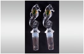 Waterford Crystal Sea Horse Bottle Stoppers