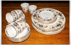 Royal Doulton 'Larchmont' Part Dinner Service comprising cups, saucers, side plates, dinner plates